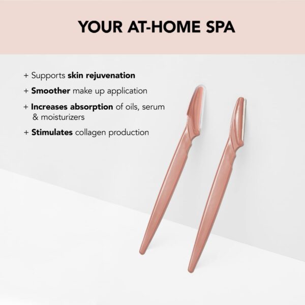 Kitsch Dermaplaning Tool - Face Razors for Women and Men, Eyebrow Trimmer & Face Shaver for Women, Facial Hair Removal for Women and Men, Dermaplane Razor for Women Face, 12 pc (Terracotta) - Image 5