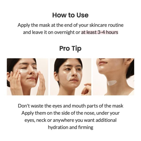 BIODANCE Bio-Collagen Real Deep Mask, Hydrating Overnight Hydrogel Mask, Pore Minimizing, Elasticity Improvement, 34g x4ea - Image 8