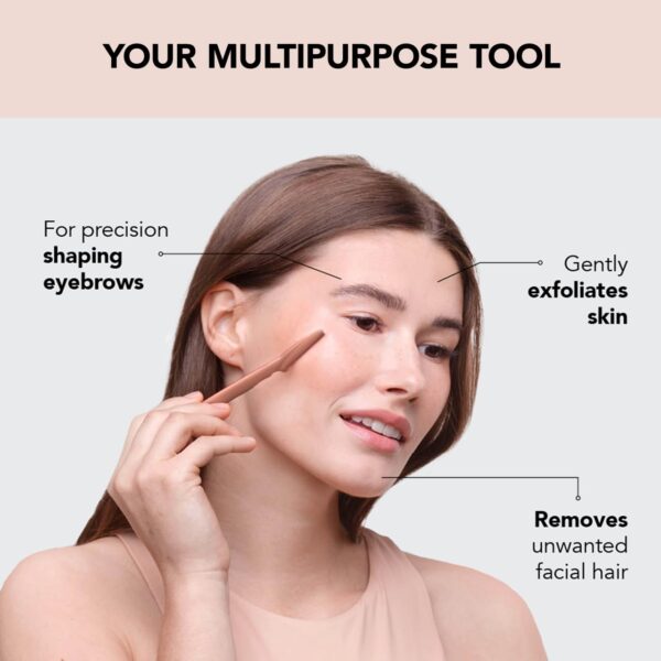 Kitsch Dermaplaning Tool - Face Razors for Women and Men, Eyebrow Trimmer & Face Shaver for Women, Facial Hair Removal for Women and Men, Dermaplane Razor for Women Face, 12 pc (Terracotta) - Image 4