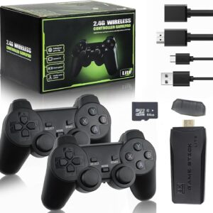 M8 Retro Game-Stick, Revisit Classic Games with Built-in 9 Emulators, 20,000+ Games, 4K HDMI Output, and 2.4GHz Wireless Controller for TV Plug and Play, 64GB