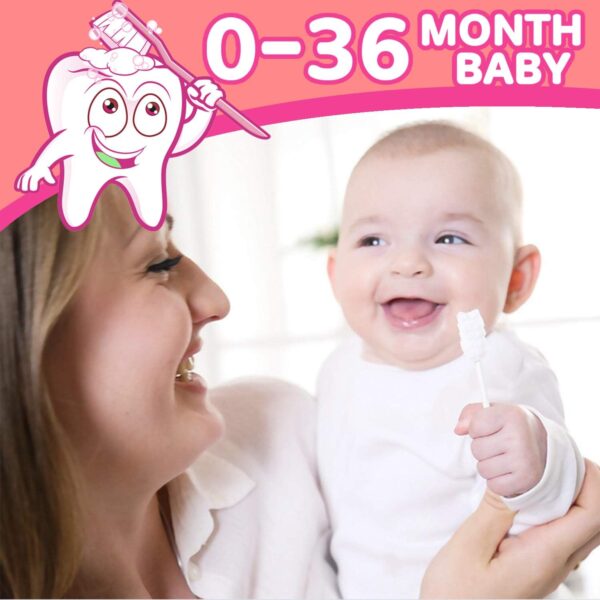 EASICUTI Tongue Cleaner, Toothbrush, 42Pcs Disposable Infant Clean Baby Mouth,Gauze Gum Cleaner Oral Cleaning Stick Dental Care for 0-36 Month Baby+Free 1 Finger - Image 6