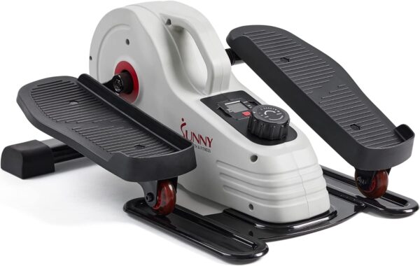 Sunny Health & Fitness Sitting Under Desk Elliptical Exerciser, Portable Pedal Training Machine for Senior Exercise, Peddler for Home/Office Workout, Optional Magnetic, Motorized, Connected or In Pink - Image 2