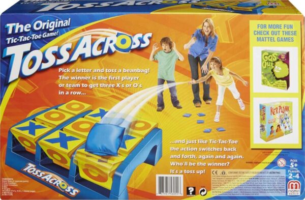 Mattel Games Toss Across Kids Outdoor Game, Bean Bag Toss for Camping and Family Night, Get Three-in-a-Row for 2-4 Players - Image 4