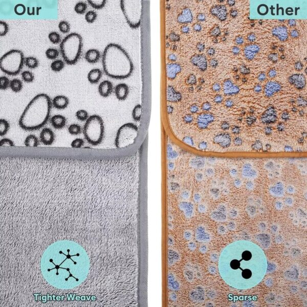 Stuffed® Premium Soft Dog Blanket Washable, 40"x32" Cat Blanket for Indoor Cats Large Medium Small Dog Gifts (Grey) - Image 3