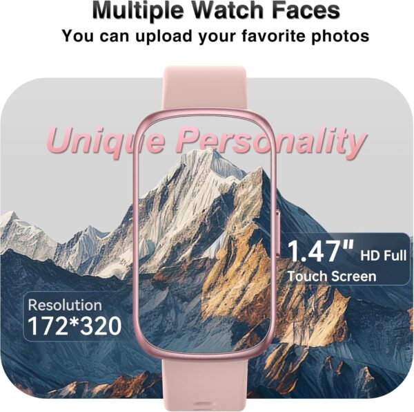 Health Fitness Tracker, Smart Watch with 24/7 Heart Rate Blood Pressure Blood Oxygen Monitor, Sleep Tracker, Calories & Step Tracker, IP68 Waterproof Activity Trackers for Android&iPhone Women Men - Image 5